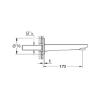 Излив для ванны GROHE Lineare, хром (13383001)