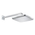 Верхний душ GROHE Tempesta Cube 250, 9,5 л/мин, 1 режим, 380 мм, хром/белый (26687000)