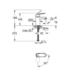 Смеситель для раковины GROHE Eurosmart Cosmopolitan, S-size, хром (2337600E)