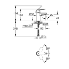 Смеситель для раковины GROHE Eurosmart Cosmopolitan, S-size, хром (32824000)