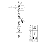 Смеситель для раковины GROHE Eurosmart Cosmopolitan, S-size, хром (32824000)