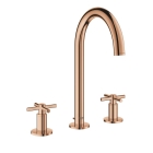 Смеситель для раковины GROHE Atrio двухвентильный на 3 отверстия, теплый закат глянец (20008DA3)