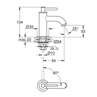 Кран для раковины GROHE Atrio, без функции смешивания, XS-Size, теплый закат глянец (20021DA3)