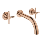 Внешняя часть смесителя для раковины GROHE Atrio настенного монтажа на 3 отверстия, двухвентильный, теплый закат глянец (20164DA3)