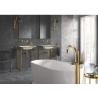 Внешняя часть смесителя для раковины GROHE Atrio настенного монтажа на 3 отверстия, двухвентильный, холодный рассвет глянец (20164GL3)