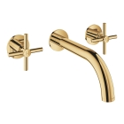 Внешняя часть смесителя для раковины GROHE Atrio настенного монтажа на 3 отверстия, двухвентильный, холодный рассвет глянец (20164GL3)
