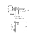 Внешняя часть смесителя для раковины GROHE Lineare, M-Size, хром (19409001)