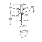 Смеситель для раковины GROHE Eurosmart, S-size, хром (32154003)
