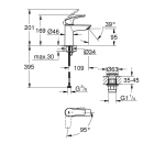 Смеситель для раковины GROHE Eurosmart, S-size, хром (23924003)