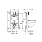 Система инсталляции для унитаза GROHE Rapid SL 3 в 1 с панелью смыва Skate Cosmopolitan, хром (NW0144)