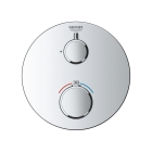 Внешняя часть термостата для душа GROHE Grohtherm на 2 потребителя, круглая, хром (24076000)