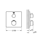 Внешняя часть термостата для душа GROHE Grohtherm, хром (24078000)