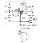 Смеситель для раковины GROHE Eurostyle, S-size, хром (23709003)