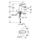 Смеситель для раковины GROHE Eurostyle, S-size, хром (23713003)