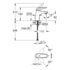 Смеситель для раковины GROHE Eurostyle, S-size, хром (23715003)