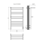 Полотенцесушитель электрический Aquatek Альфа П10 500x900, черный муар AQ EL RRP1090BL
