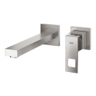 Внешняя часть смесителя для раковины GROHE Eurocube на 2 отверстия, M-Size, суперсталь (23447DC0)
