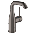 Смеситель для раковины GROHE Essence с донным клапаном и средним изливом, темный графит глянец (23462A01)