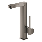 Смеситель для раковины GROHE Plus с донным клапаном и вытяжным изливом, темный графит матовый (23843AL3)