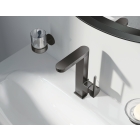 Смеситель для раковины GROHE Plus с донным клапаном и вытяжным изливом, темный графит матовый (23843AL3)