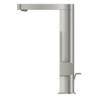Смеситель для раковины GROHE Plus с донным клапаном и вытяжным изливом, суперсталь (23843DC3)