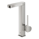 Смеситель для раковины GROHE Plus с донным клапаном и вытяжным изливом, суперсталь (23843DC3)