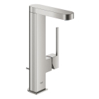 Смеситель для раковины GROHE Plus с донным клапаном и вытяжным изливом, суперсталь (23843DC3)