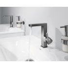 Смеситель для раковины GROHE Plus с донным клапаном, M-Size, темный графит матовый (23871AL3)