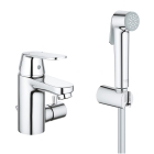 Смеситель для раковины GROHE Eurosmart Cosmopolitan с цепочкой и гигиеническим душем, S-Size, хром (23950000)