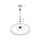 Верхний душ GROHE Rainshower Mono 310, 9,5 л/мин, 1 режим, 142 мм, фантомный черный (22122KF0)