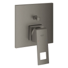 Внешняя часть смесителя для ванны GROHE Eurocube с переключателем на 2 положения, темный графит матовый (24062AL0)