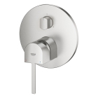 Внешняя часть смесителя для ванны GROHE Plus с переключателем на 3 положения, суперсталь (24093DC3)