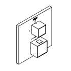 Внешняя часть термостата для душа GROHE Grohtherm Cube на 1 потребителя, суперсталь (24153DC0)