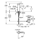 Смеситель для раковины GROHE Essence с донным клапаном, S-Size, хром (24183001)