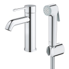 Смеситель для раковины GROHE Essence с гигиеническим душем, S-Size, хром (24189000)