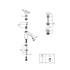 Смеситель для раковины GROHE Start QuickFix с нажимным донным клапаном, M-Size, хром (24204002/U) (УЦЕНКА - Царапины на корпусе)
