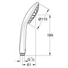 Ручной душ GROHE Euphoria 110 Duo, 2 режима, хром (27220000)