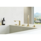 Смеситель для ванны GROHE Allure двухвентильный, на 5 отверстий, на край ванны, холодный рассвет матовый (25221GN1)