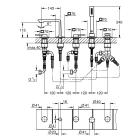 Смеситель для ванны GROHE Allure двухвентильный, на 5 отверстий, на край ванны, холодный рассвет матовый (25221GN1)