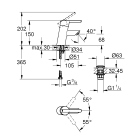 Смеситель для раковины GROHE Feel, S-size, хром (23747000)