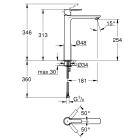 Смеситель для раковины GROHE Lineare, XL-size, хром (23405001)
