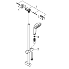 Душевой гарнитур GROHE Vitalio Go 100, хром (26196000)
