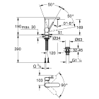 Смеситель для раковины GROHE Plus, M-size, хром (23872003)