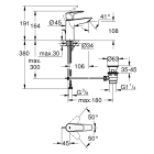 Комплект смесителей GROHE BauEdge с душевым гарнитуром, хром (NB0063)