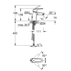 Смеситель для раковины GROHE Eurosmart, S-size, хром (23966003)