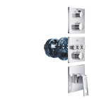 Внешняя часть термостата для душа GROHE Grohtherm на 2 потребителя, хром (24079000)