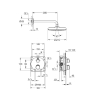 Набор для комплектации душа с Tempesta 210 GROHE Grohtherm (34726000)