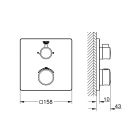 Набор для комплектации душа с Rainshower Cosmopolitan 210, GROHE Grohtherm, хром, (34734000)