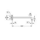Набор для комплектации душа с Rainshower Cosmopolitan 210, GROHE Grohtherm, хром, (34734000)