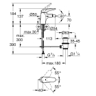 Смеситель для биде GROHE Eurostyle с донным клапаном, S-size, хром (23720003)
